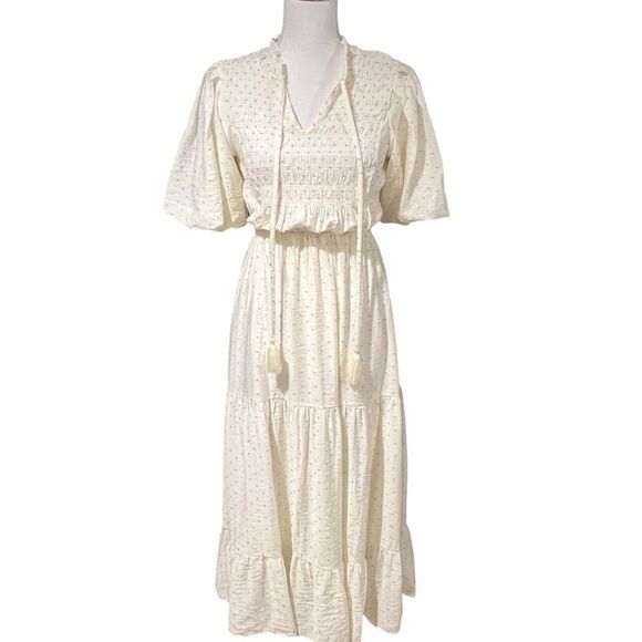 Moon River Dresses & Skirts - Moon River Anthropologie Smocked Maxi Dress Sz S Tiered Romantic Cottagecore